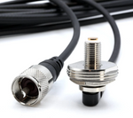 17 Ft Antenna Coax Cable with 3/8" NMO (TM) Thick Mount